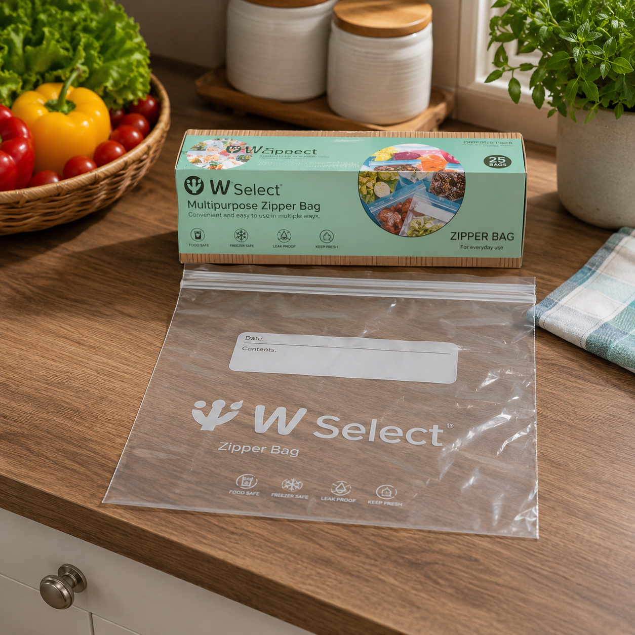 MULTIPURPOSE ZIPPER FREEZER BAGS