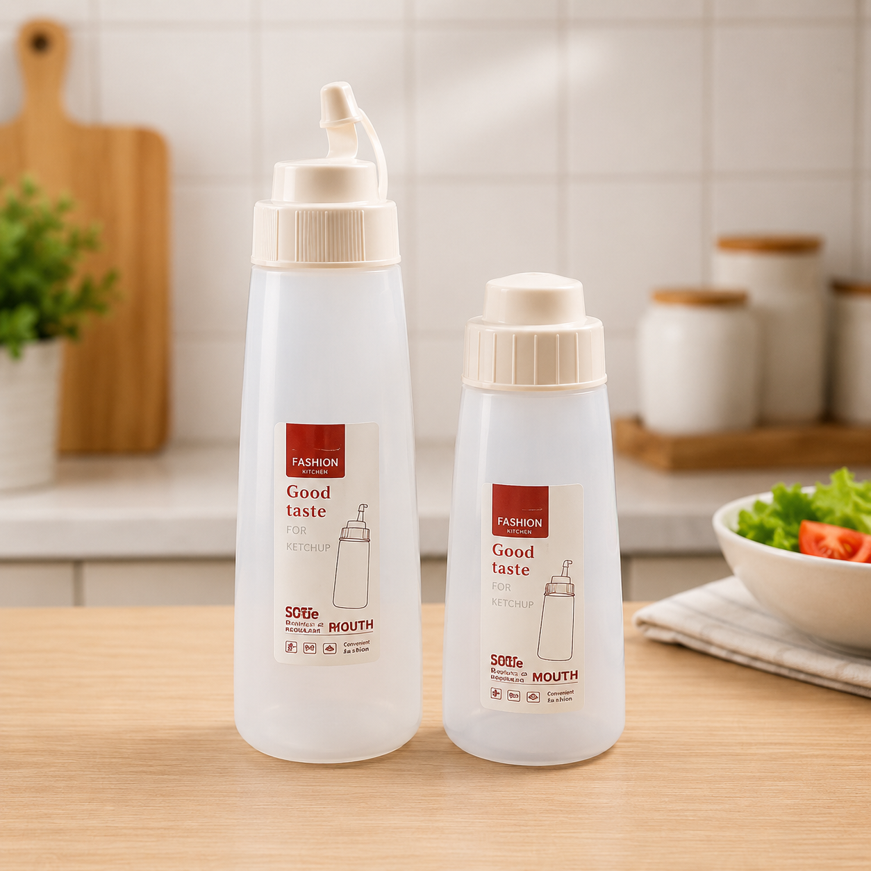 FASHION PLASTIC KETCHUP BOTTLE SET – 2 PCS