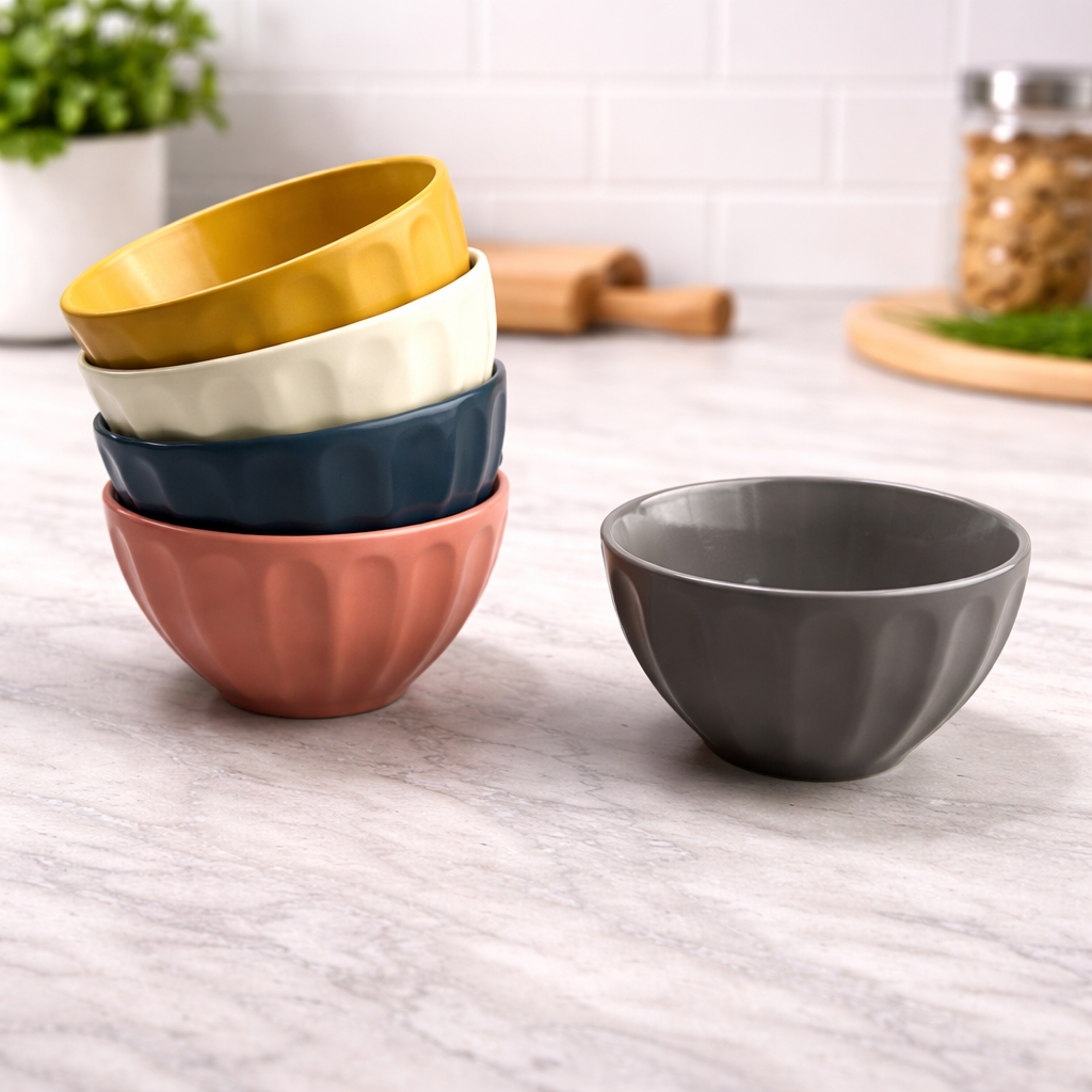 DANNY HOME 12CM MULTICOLOR SERVING & SNACK BOWLS FOR KITCHEN & DINING 5 PIECES -SE-013