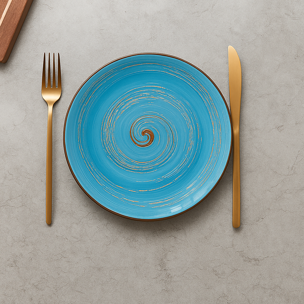 WILMAX ENGLAND PLATE - BLUE 20.5CM