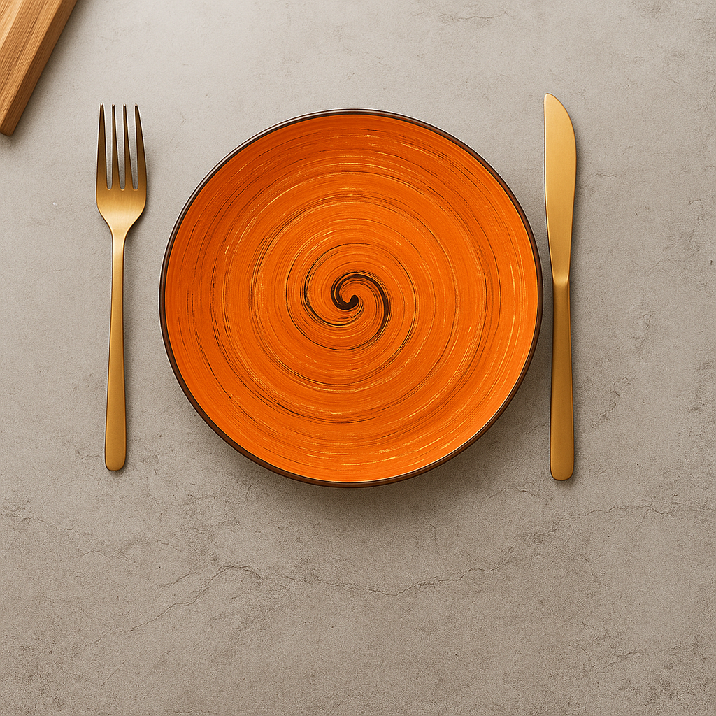 WILMAX ENGLAND PLATE - ORANGE 25.5CM