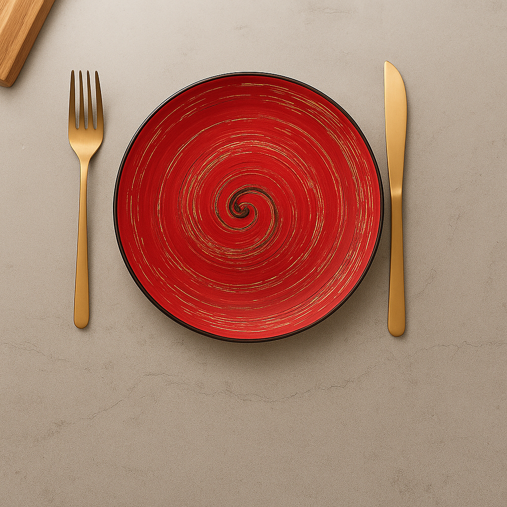 WILMAX ENGLAND PLATE - RED 20.5CM