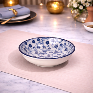 DANNY HOME BLUE CHINTZ DINNER PLATE - 8 INCHES