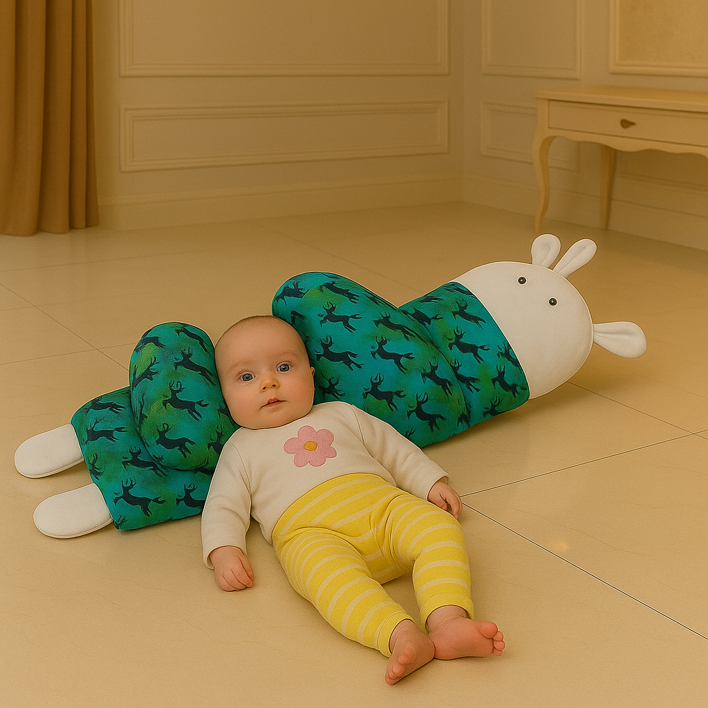 HAPPIMUMS KIDS PILLOW WITH BABY SUPPORT - HORSES
