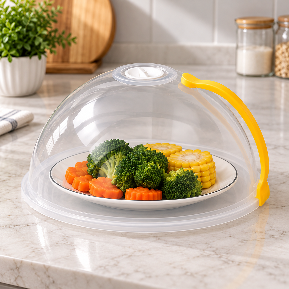 Microwave Splatter Cover with Steam Vent