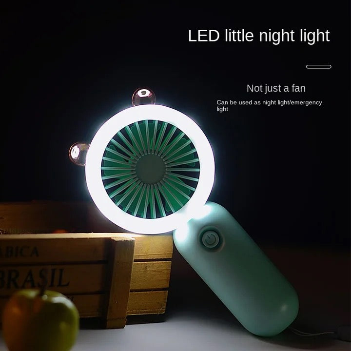 2IN1 CUTE MINI FAN + LED LIGHT