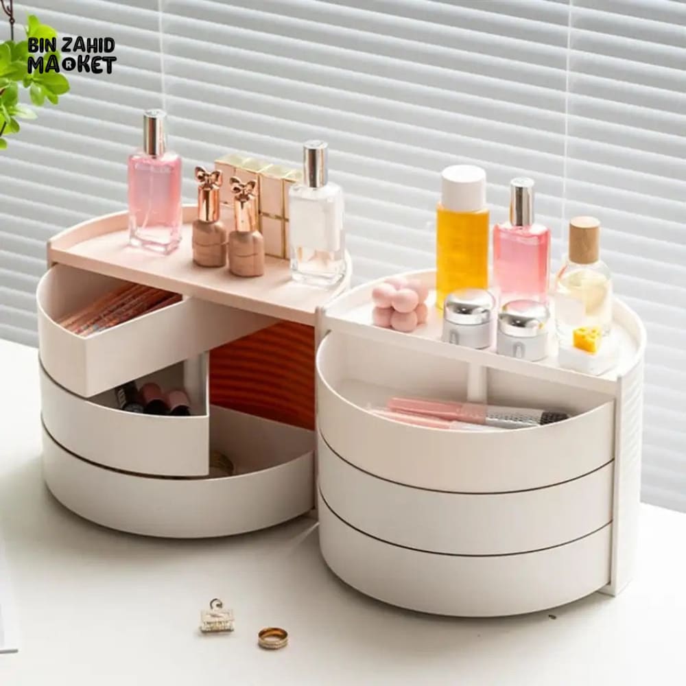 3 LAYERS SEMICIRCLE COSMETIC ORGANIZER