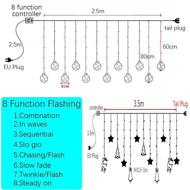 CURTAIN LED LIGHT STRING