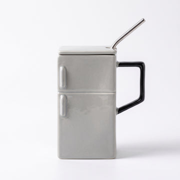Retro Refrigerator Ceramic Mug 550ML - Gray