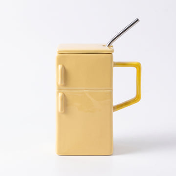 Retro Refrigerator Ceramic Mug 550ML - Yellow
