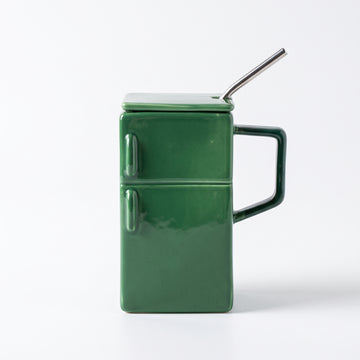 Retro Refrigerator Ceramic Mug 550ML - Green