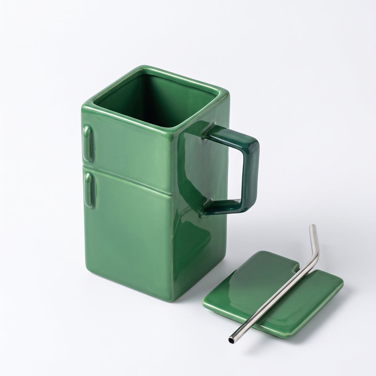 Retro Refrigerator Ceramic Mug 550ML - Green