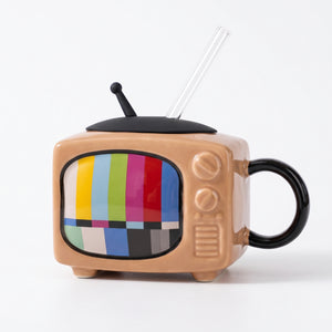 Retro Television Ceramic Mug 450ML - Chocolate