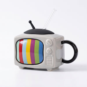 Retro Television Ceramic Mug 450ML - Gray
