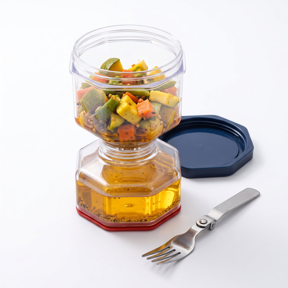 Hourglass Pickle & Kimchi Jar with Strainer Separator
