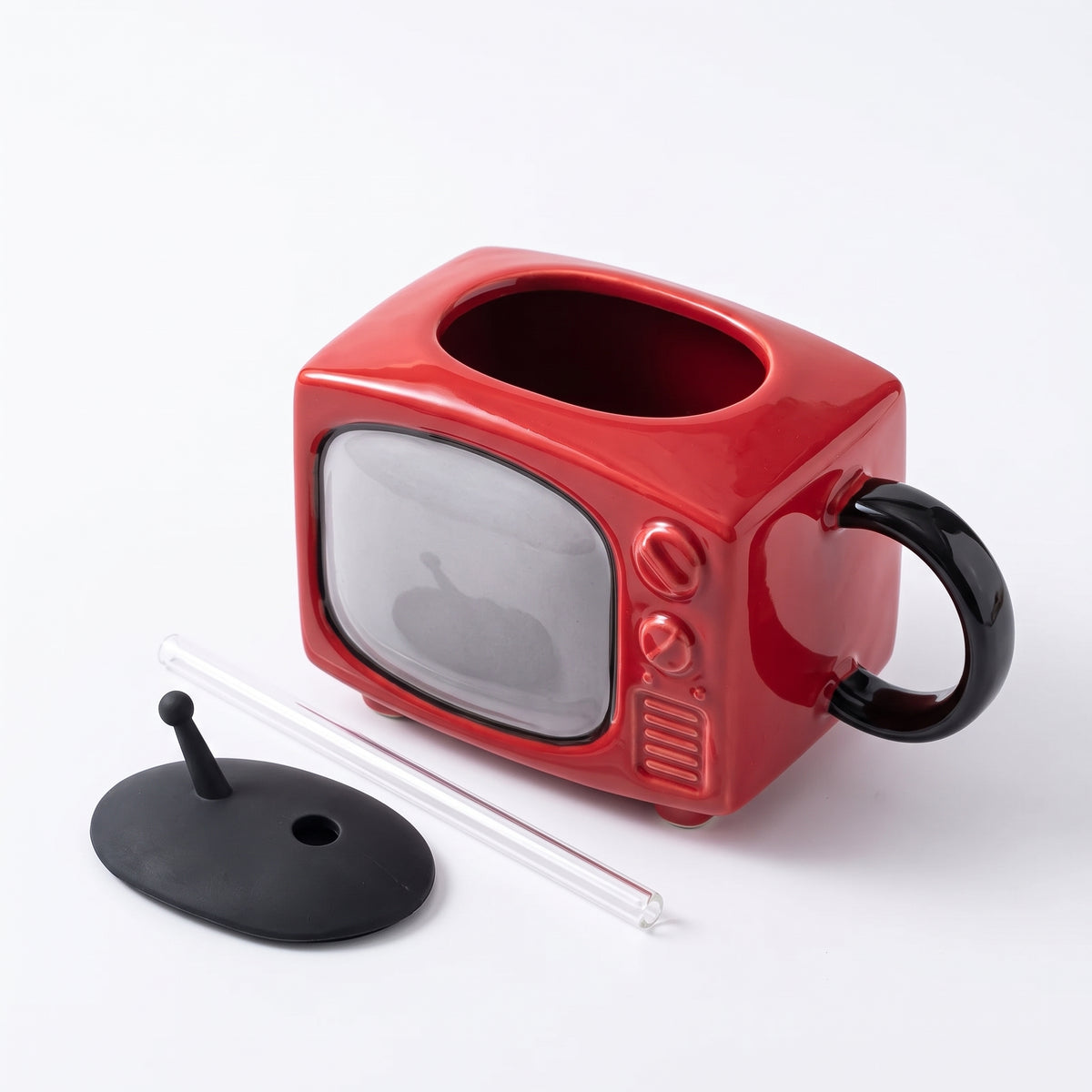 Retro Television Ceramic Mug 450ML - Red
