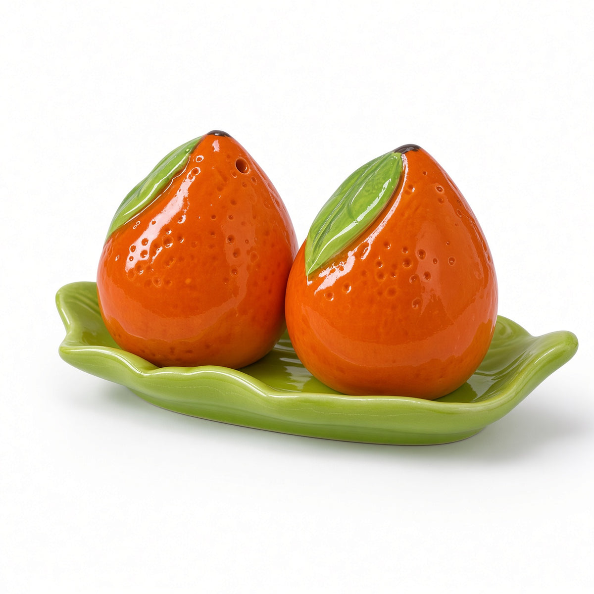Kitchlux Ceramic Salt and Pepper Shakers - Oranges