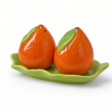 Kitchlux Ceramic Salt and Pepper Shakers - Oranges