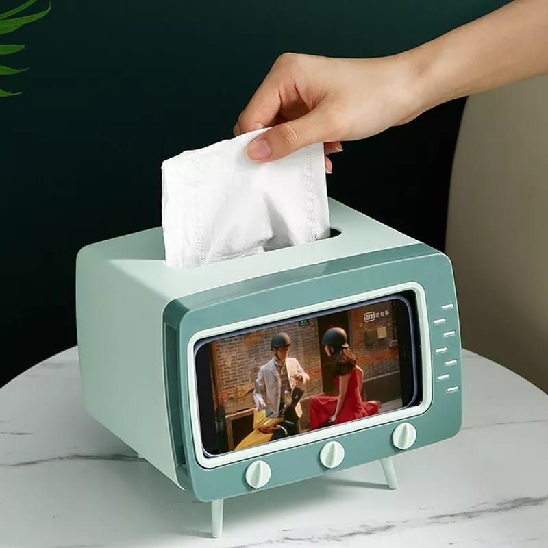 TELEVISION TISSUE BOX