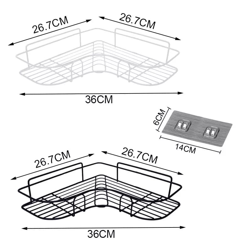 SELF ADHESIVE WALL CORNER RACK