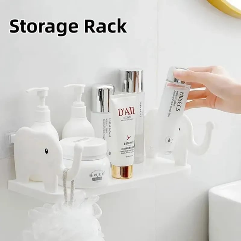 WALL MOUNTED ELEPHANT STORAGE RACK