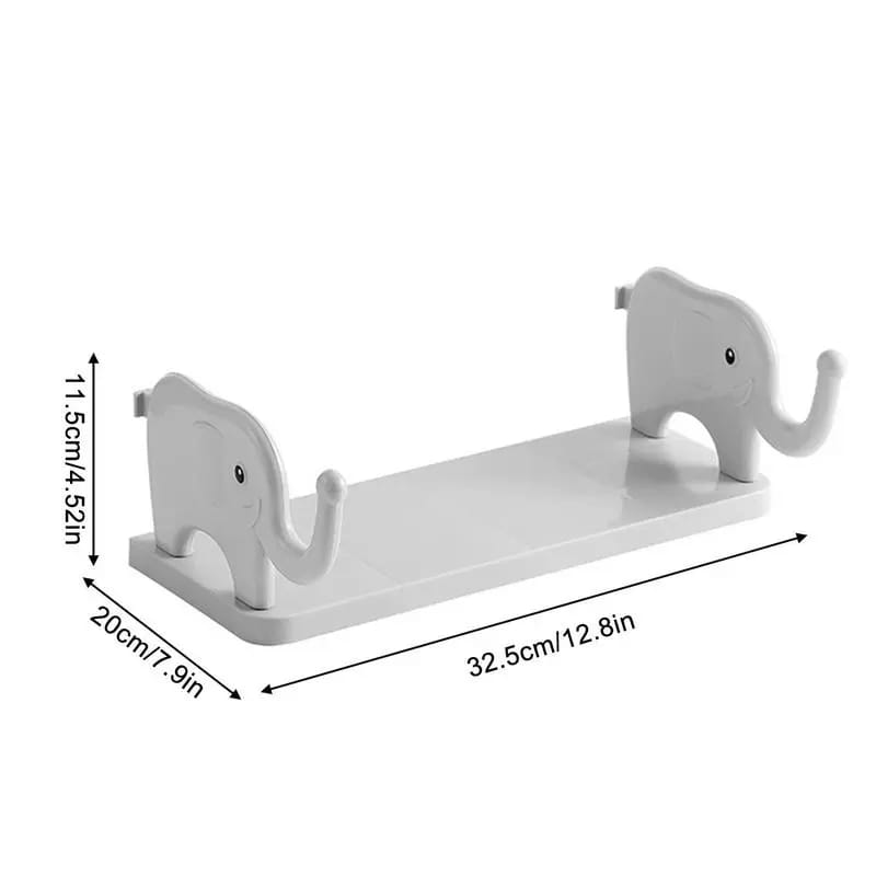 WALL MOUNTED ELEPHANT STORAGE RACK