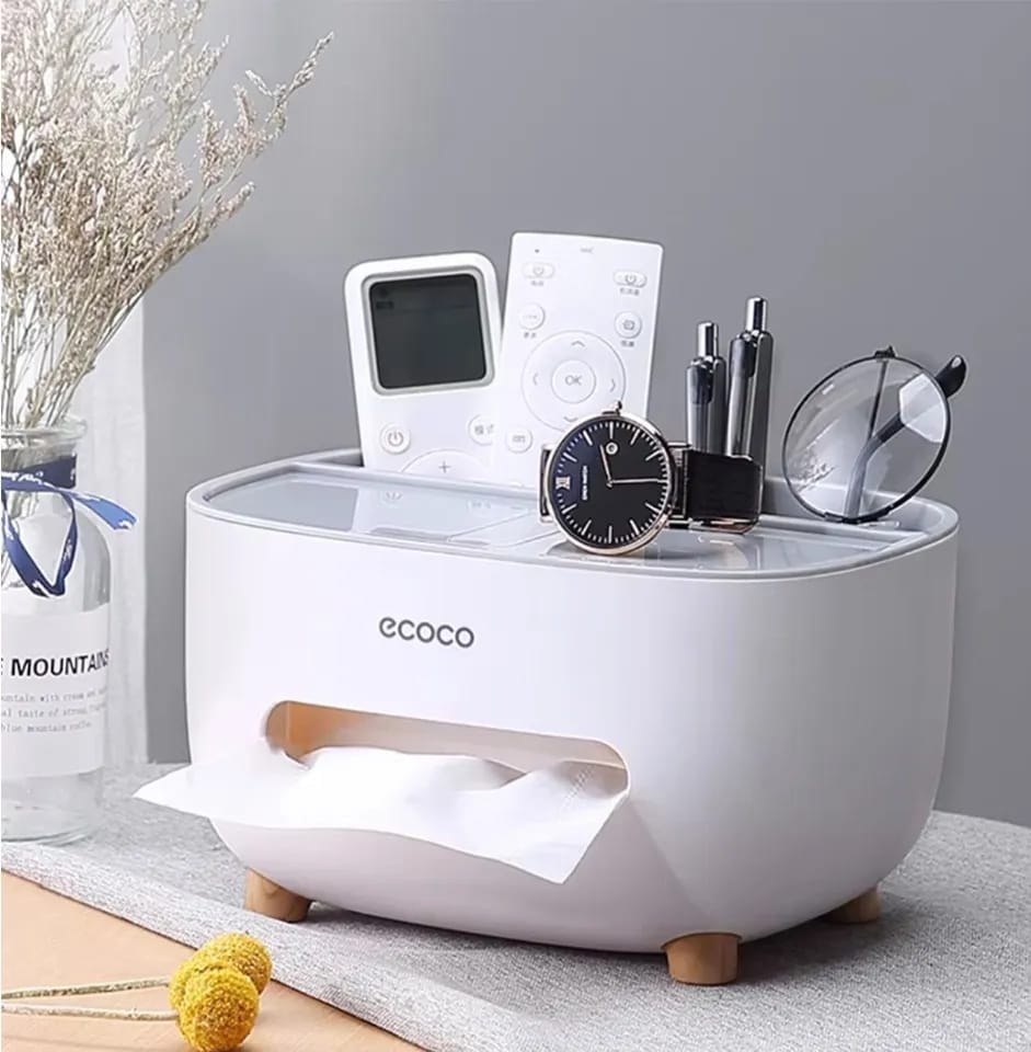 ECOCO TISSUE BOX WITH MULTIFUNCTIONAL HOLDER