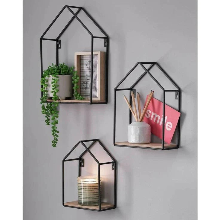 WALL MOUNTED HOME SHAPED SHELF