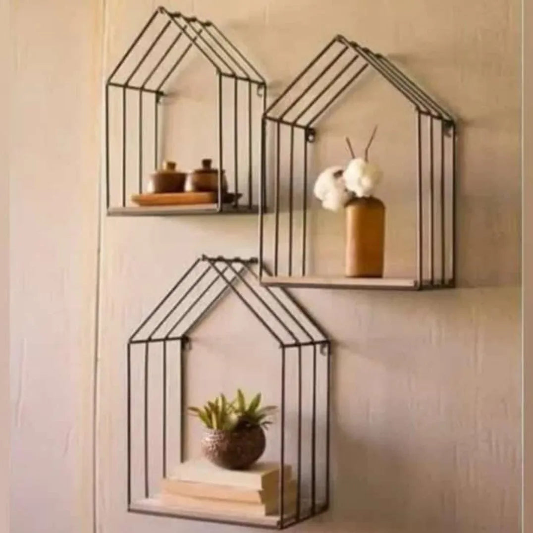 WALL MOUNTED HOME SHAPED SHELF