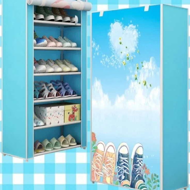 7X LAYERS PRINTED SHOE RACK