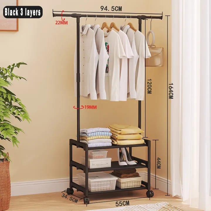 3 LAYERS ATTACHABLE CLOTH RACK