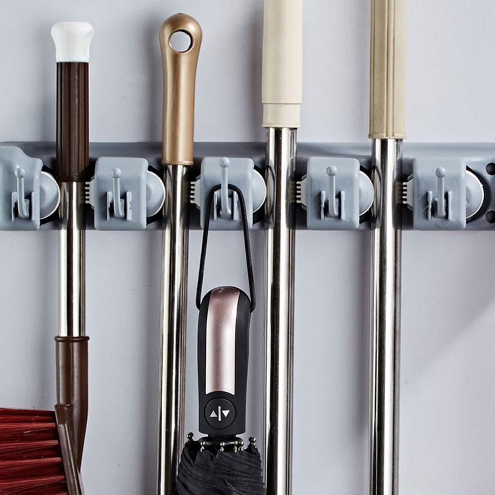 WALL MOUNTED MOP & BROOM HOLDER