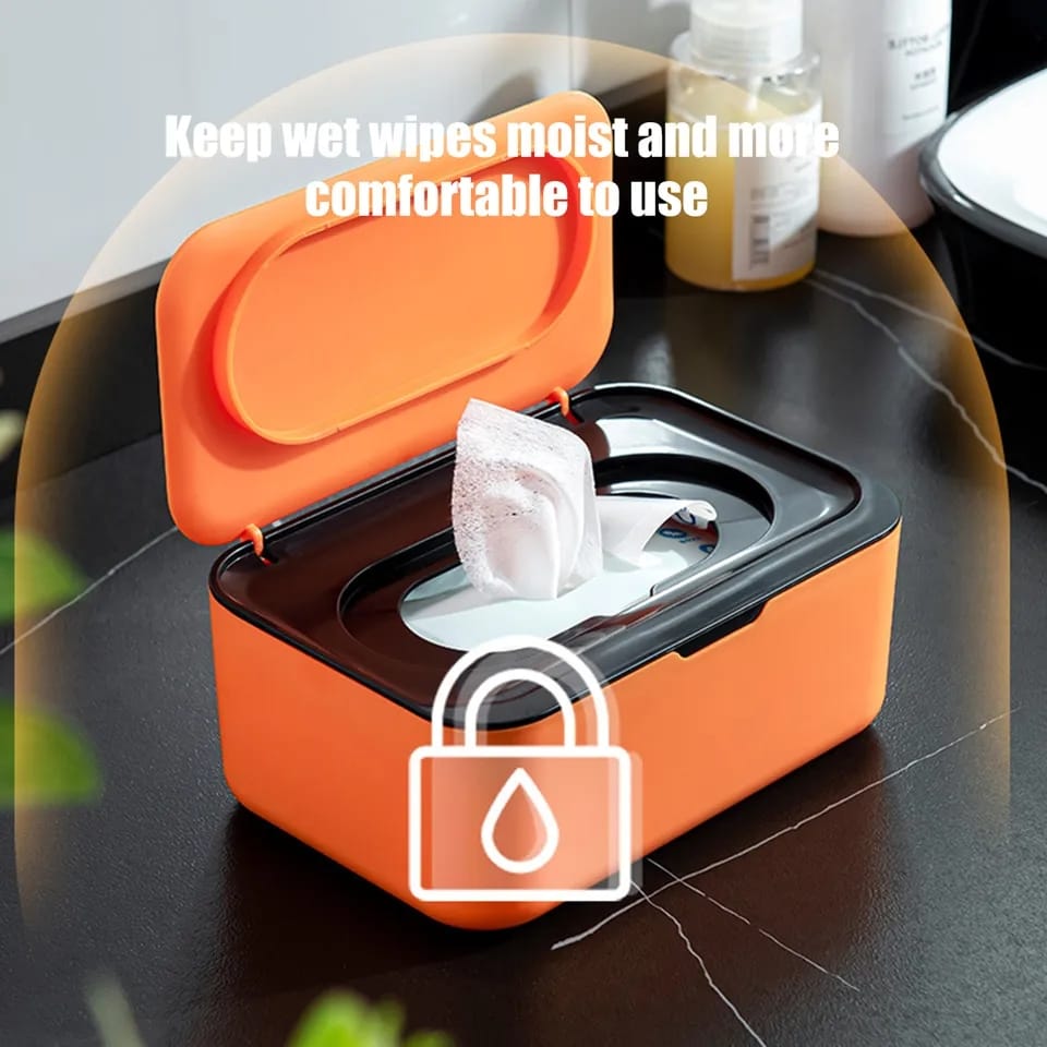 PORTABLE TISSUE STORAGE BOX WITH LID