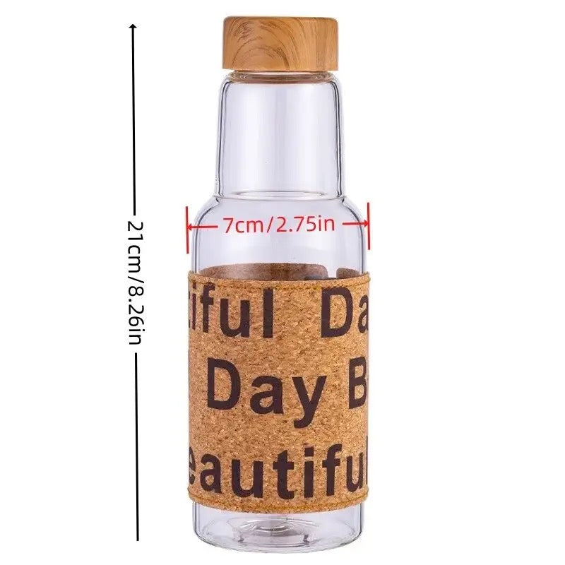 BEAUTIFUL DAY WOODEN CAP WATER BOTTLE 550ML