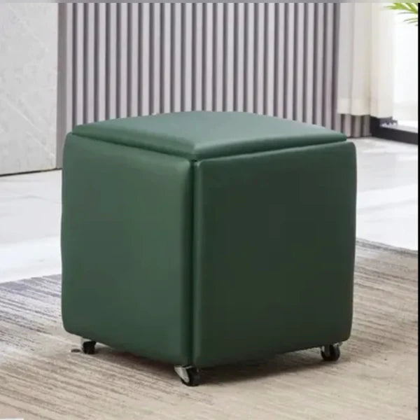 NORDIC LEATHER OTTOMAN 5 IN 1 MULTIFUNCTIONAL STOOL STORAGE FOOTSTOOL