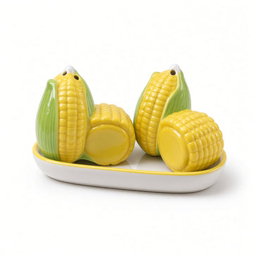 Kitchlux Ceramic Salt and Pepper Shakers - Yellow Corns