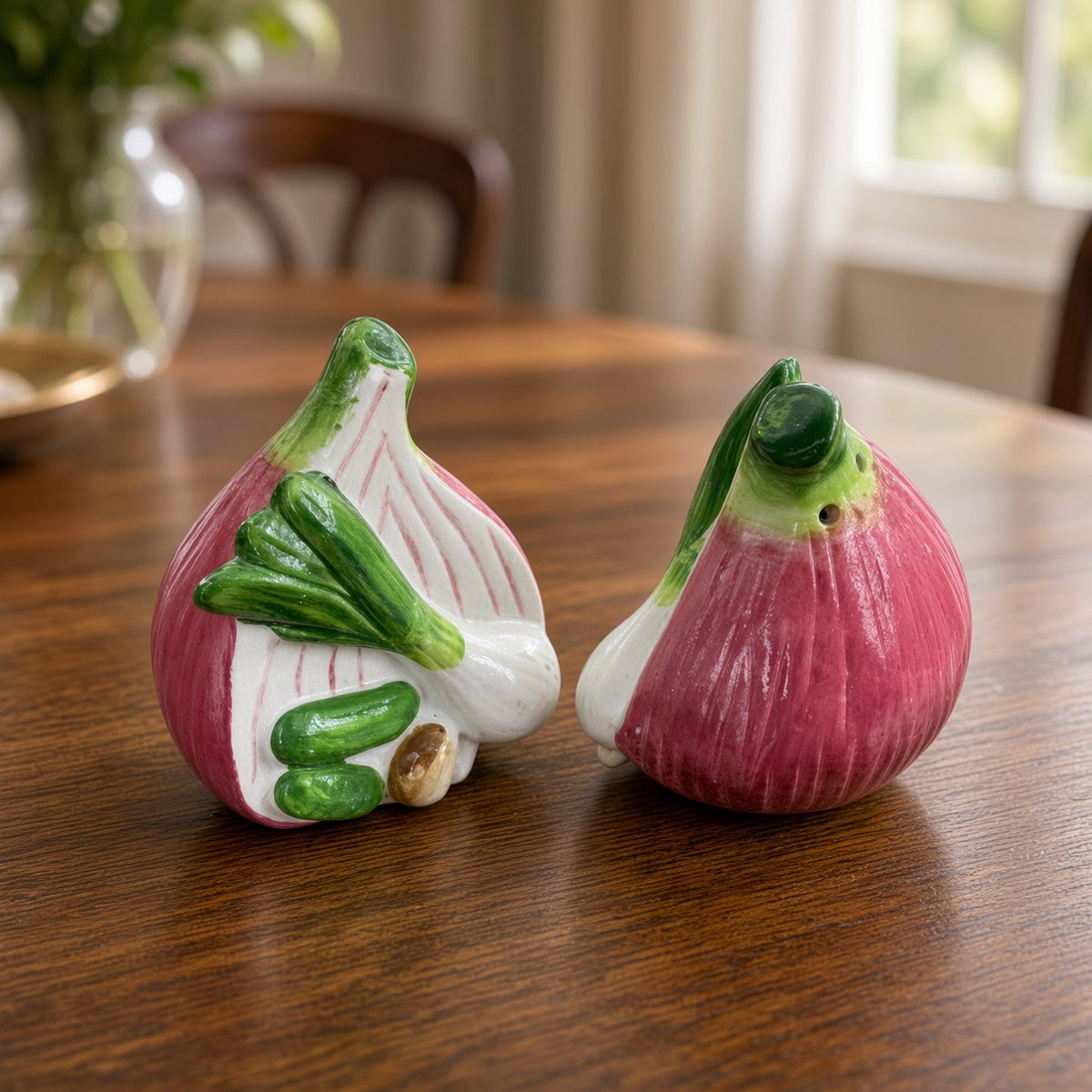 Kitchlux Ceramic Salt and Pepper Shakers - Radish
