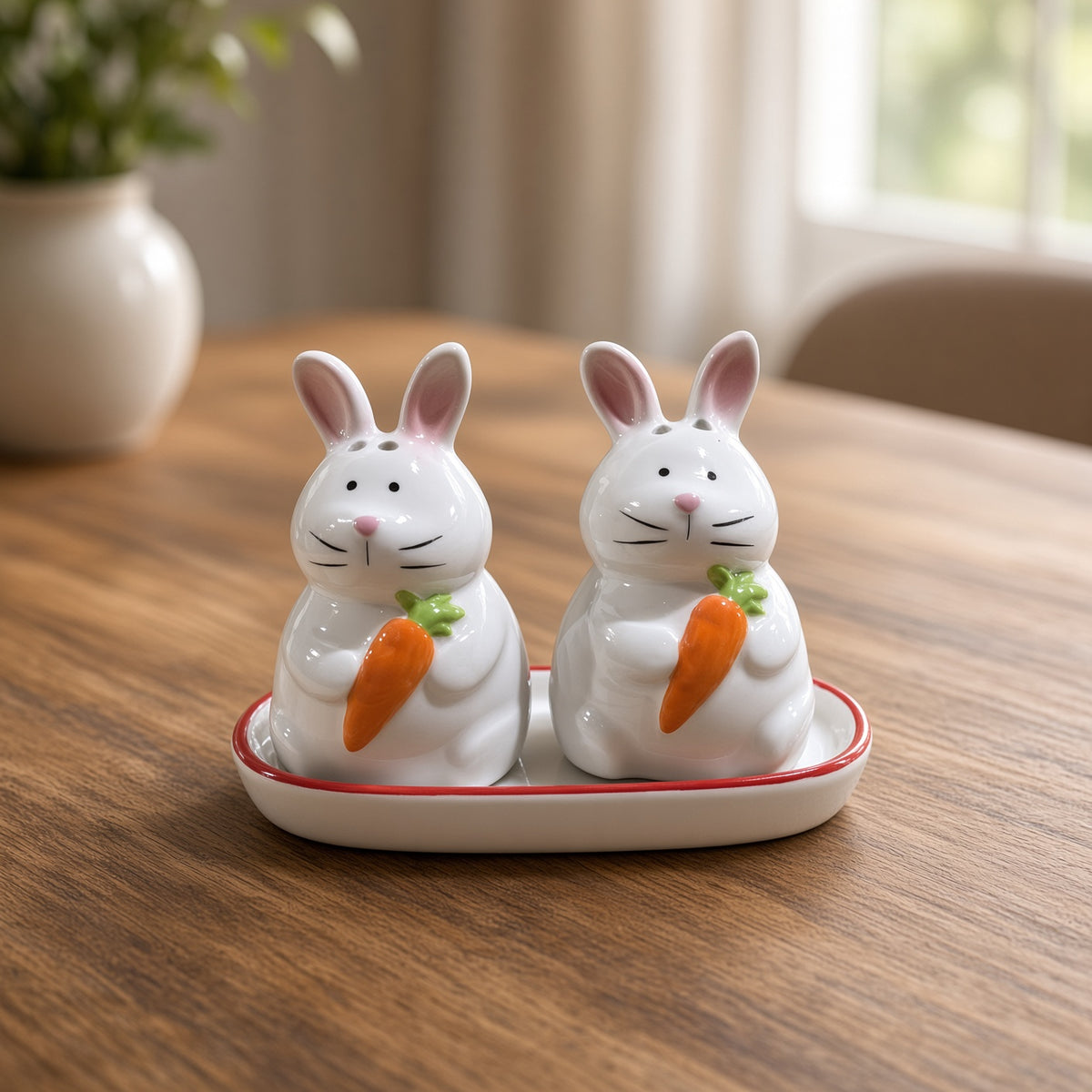 Kitchlux Ceramic Salt and Pepper Shakers - Bunny