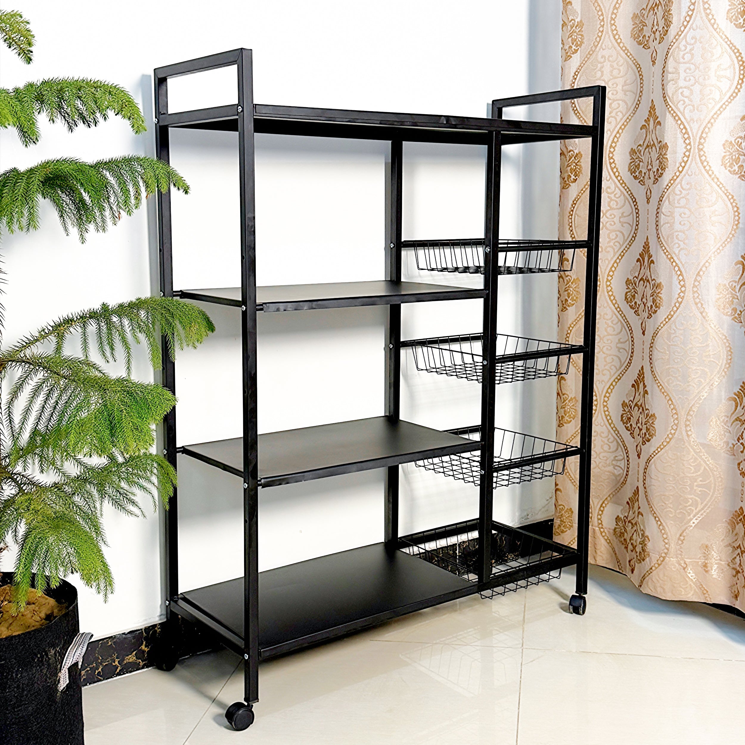 MULTIFUNCTIONAL STORAGE RACK Moveable - With Wheels