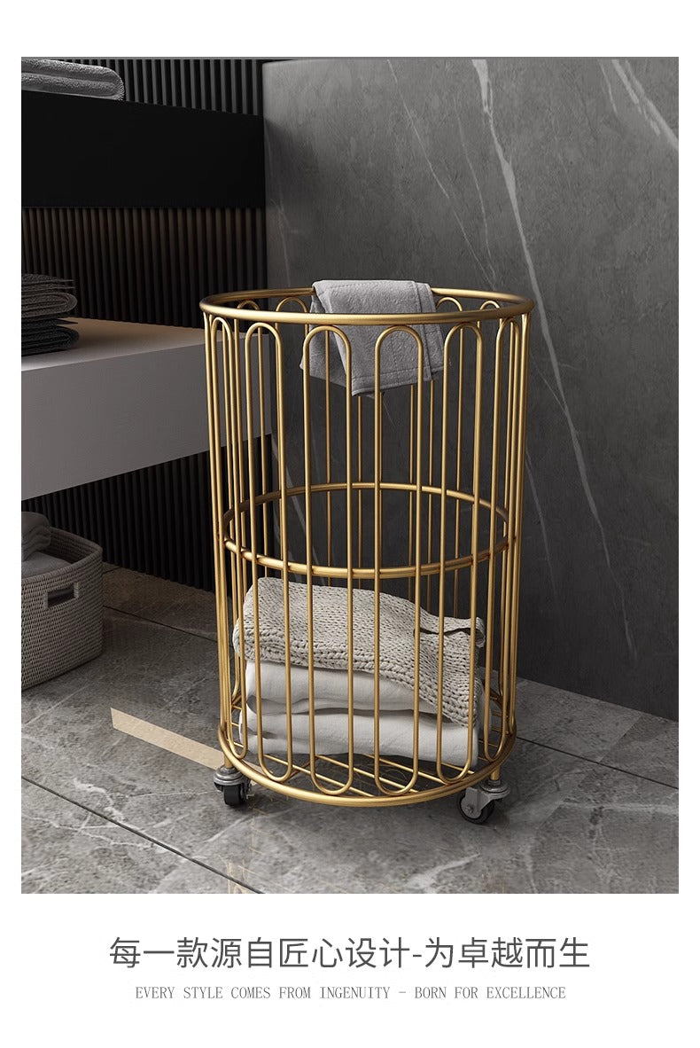 GOLD RODES LAUNDRY CART