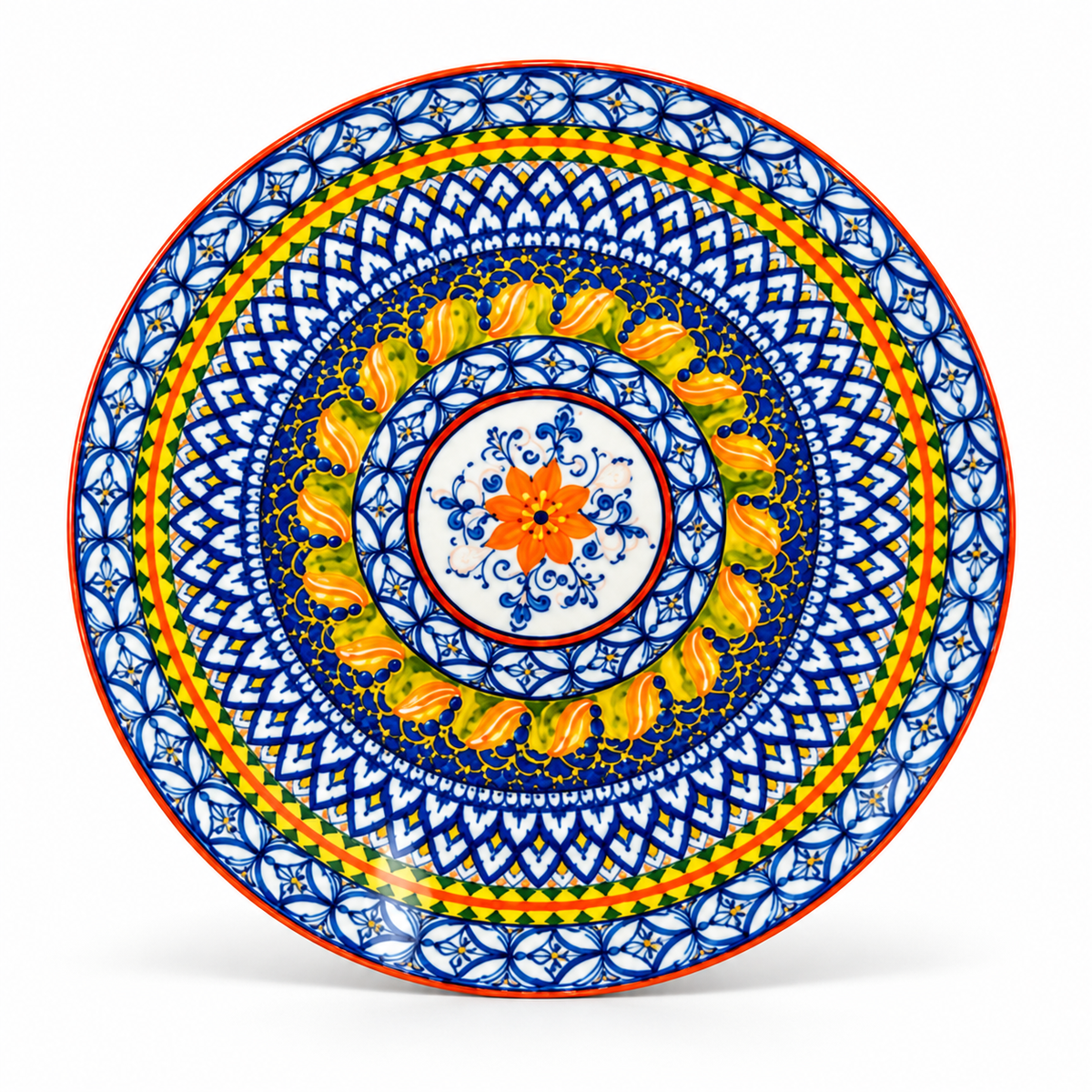 Kashgar Pottery Ceramic Decorative Serving Plate 10.5 Inches