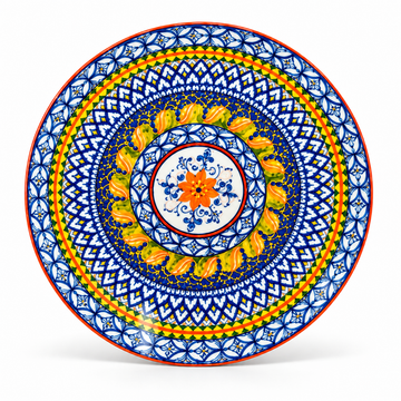 Kashgar Pottery Ceramic Decorative Serving Plate 10.5 Inches
