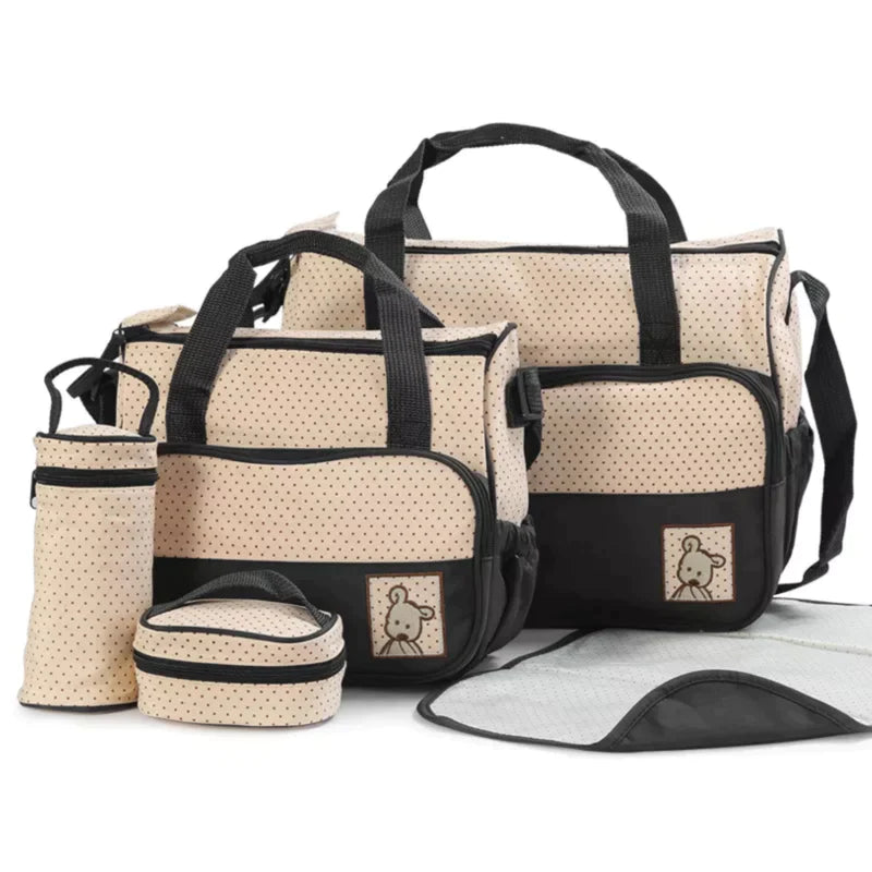 BABY 5 PIECES DIAPER BAG SET