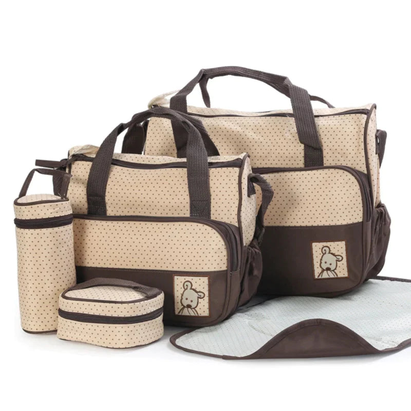 BABY 5 PIECES DIAPER BAG SET