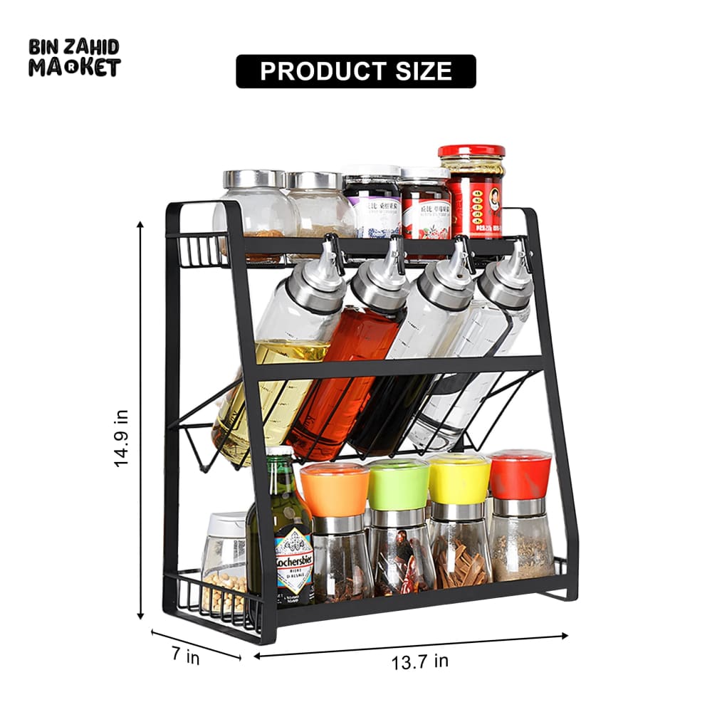 3-TIER KITCHEN STORAGE RACK