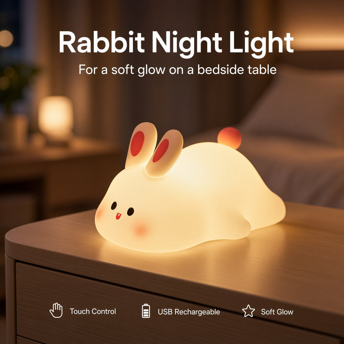 Lightora USB Rechargeable Night Light - Rabbit