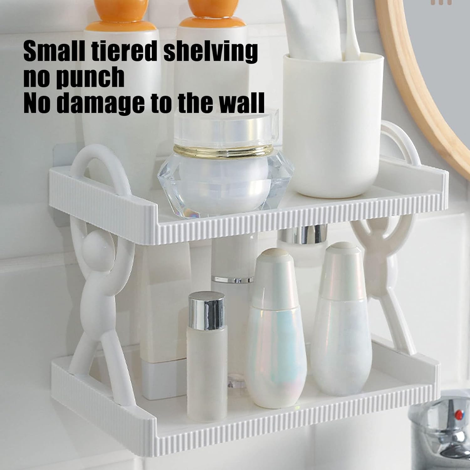 MULTIPURPOSE 2 LAYERS WALL STORAGE SHELF