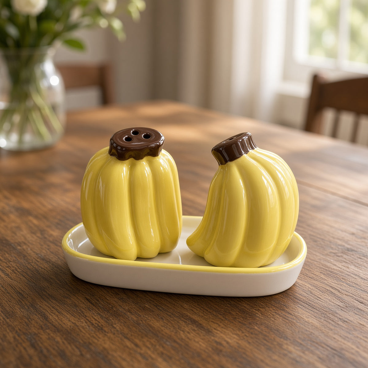 Kitchlux Ceramic Salt and Pepper Shakers - Bananas