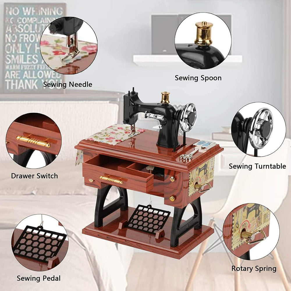 MINI MUSICAL TREADLE SEWING MACHINE