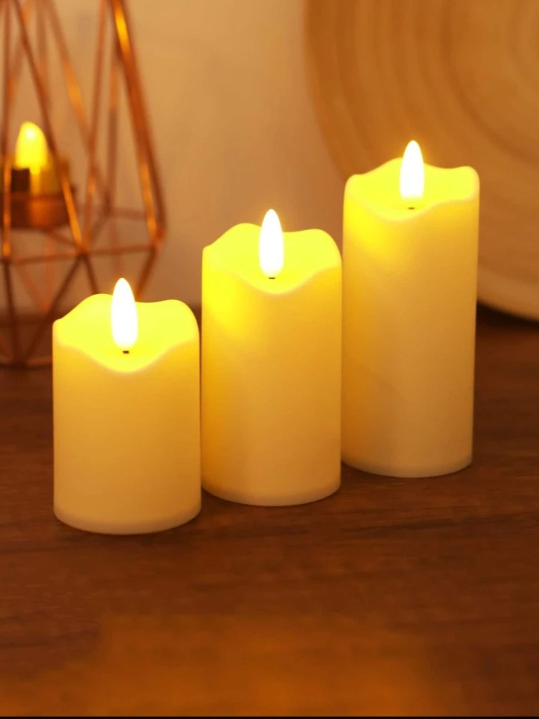 PACK OF 3 LED CANDLE LIGHTS